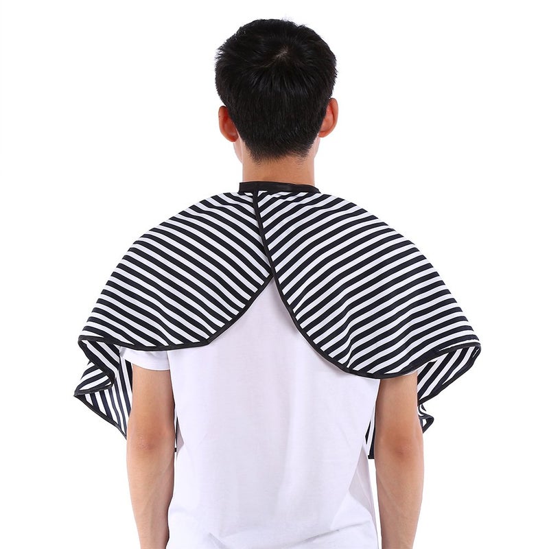 woobles Hair Cutting Barber Cape Apron Hairdressing Salon Gown Bib Vertical Stripes Soft Cloth - Image 3